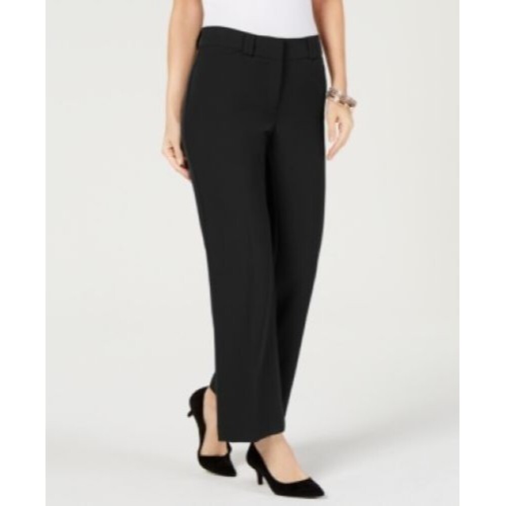 Alfani Curvy Fit Trouser Dress Pants Womens 6 Short Black Stretch NEW
